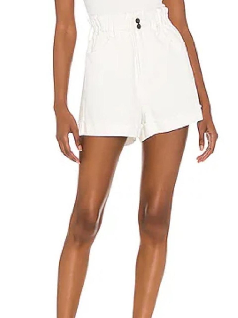 Show Me Your Mumu White Denim Shorts
